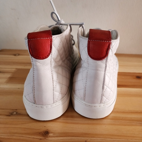 Del Toro Men’s Quilted Alto Chukka White Leather Sneaker Shoe Size 12 main image 5